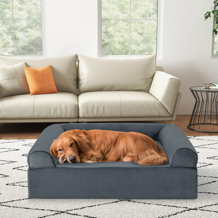 Giantex Dog Bed for Large Dogs, 40" L Memory Foam Dog Sofa Bed with Washable Cover