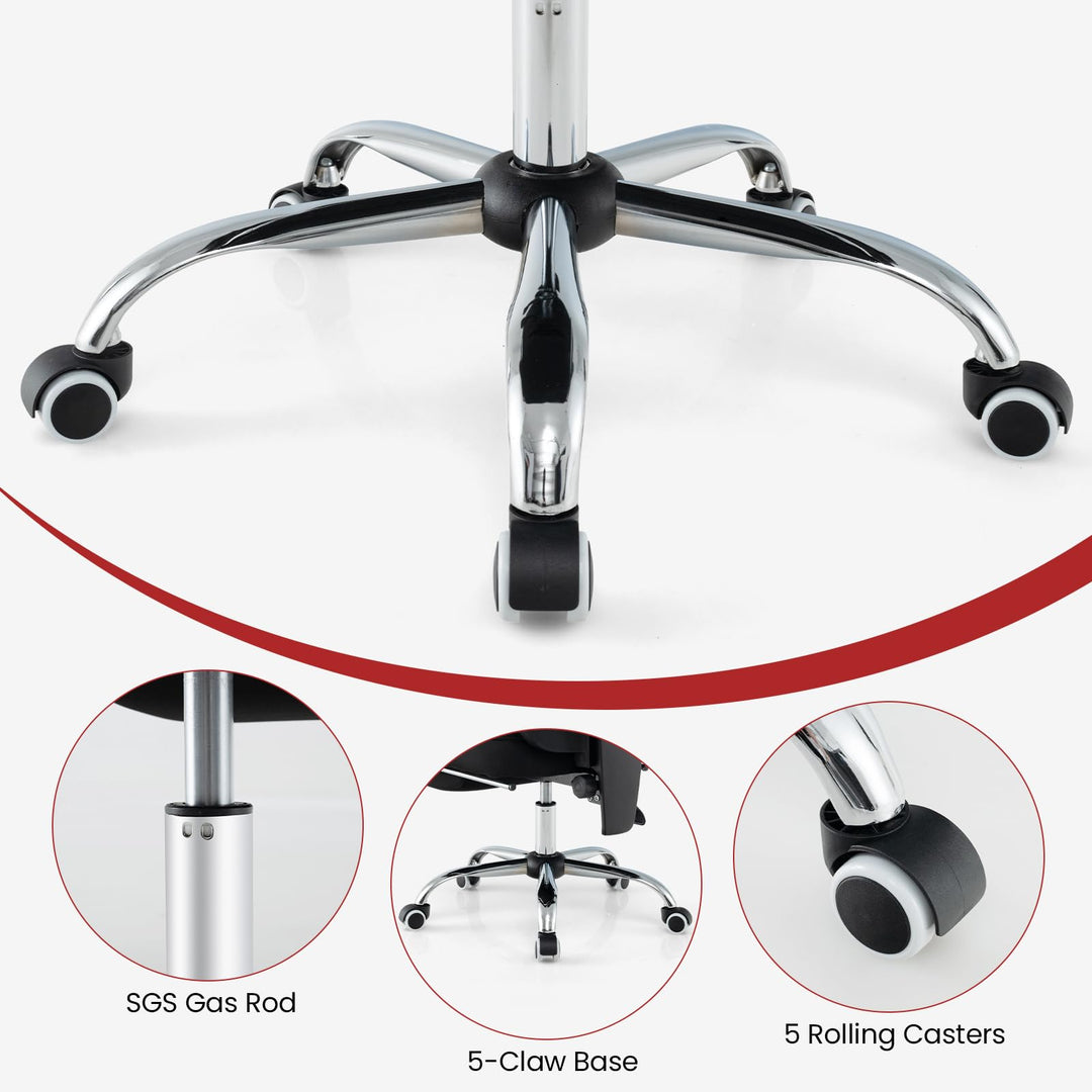 Giantex Ergonomic Desk Chair with Footrest, Mesh Office Chair with Height-Adjustable &amp; Tilting Backrest