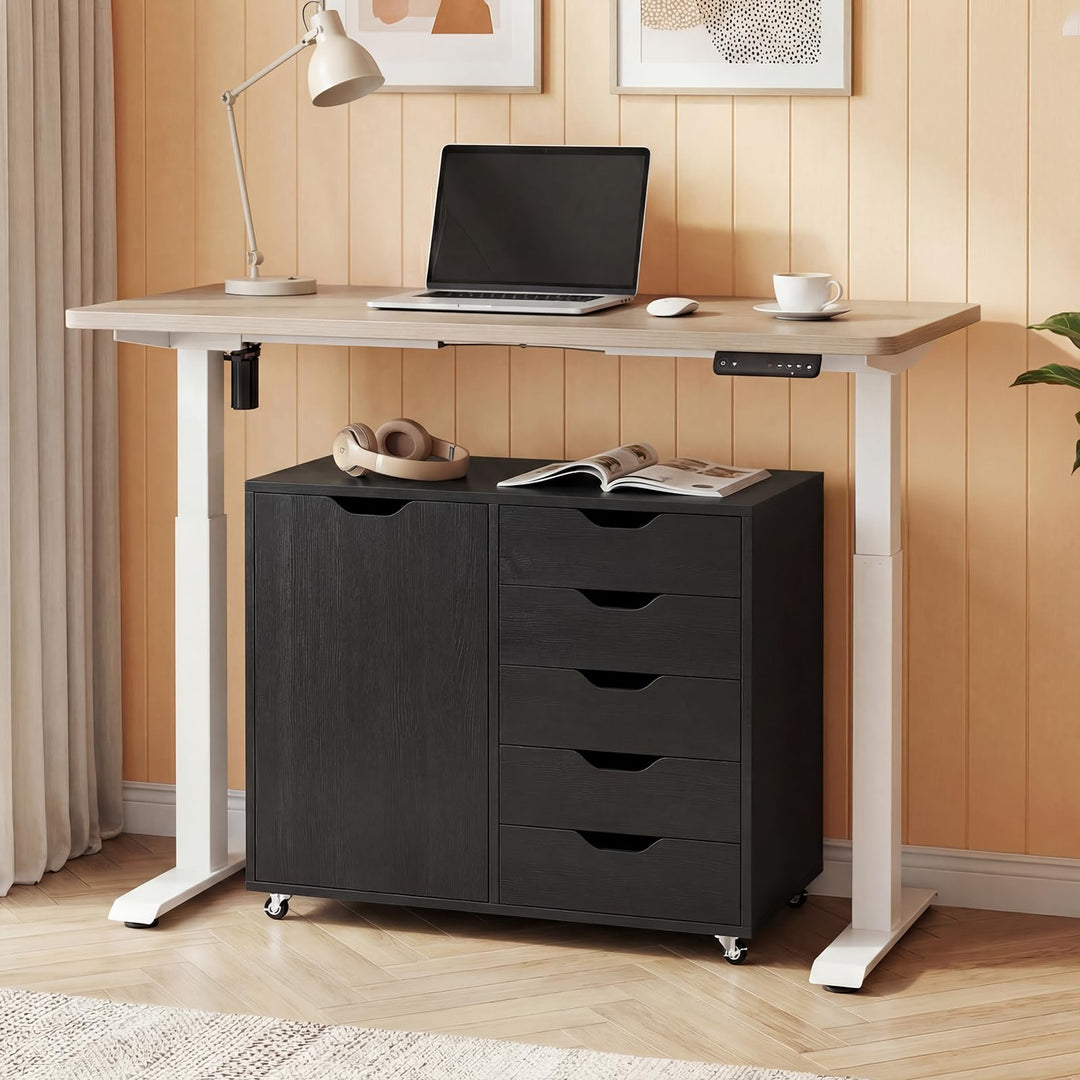 Giantex 5-Drawer File Cabinet with Door (31" W x 16" D x 25.5")
