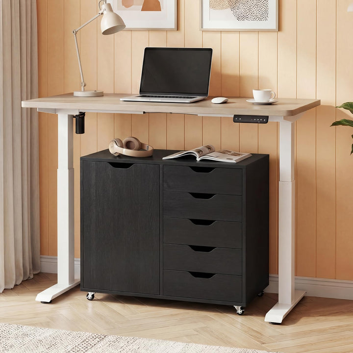 Giantex 5-Drawer File Cabinet with Door (31" W x 16" D x 25.5")