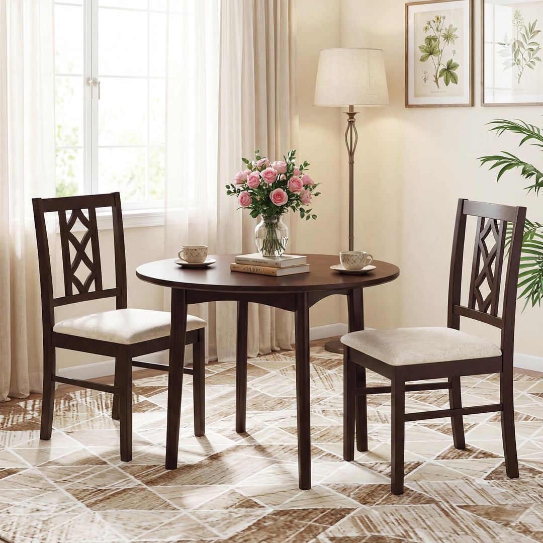 Giantex Dining Chairs Set of 2/4 Rubber Wood Dining Room Chairs
