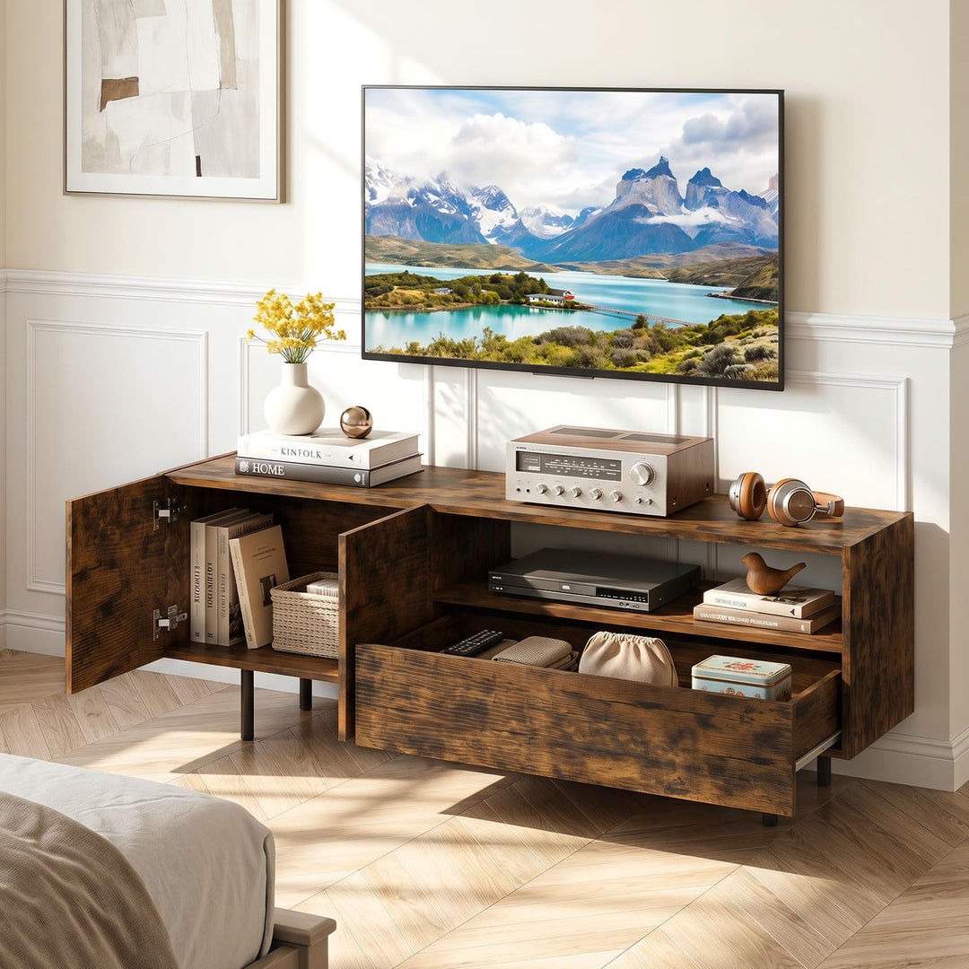 Giantex Wooden TV Stand for TVs up to 70" with Storage Cabinet