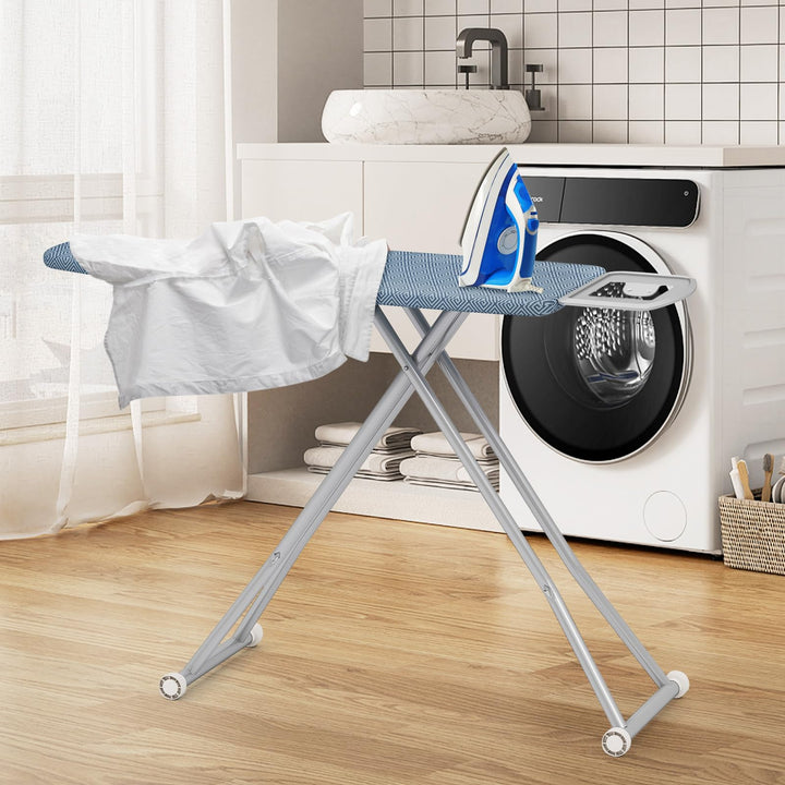 Giantex Ironing Board with Iron Rest, Carbon Steel Iron Board with 4 Layer Heat Resistant Cover &amp; Pad