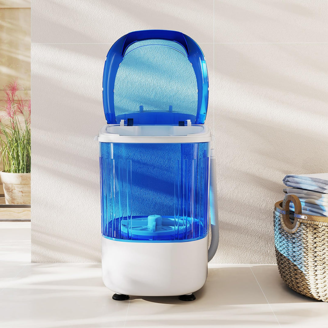 Portable Mini Semi-automatic Washing Machine with Spin Tub and Drain Hose 2.5 kg Capacity