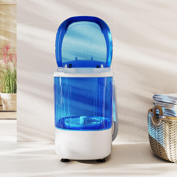Portable Mini Semi-automatic Washing Machine with Spin Tub and Drain Hose 2.5 kg Capacity
