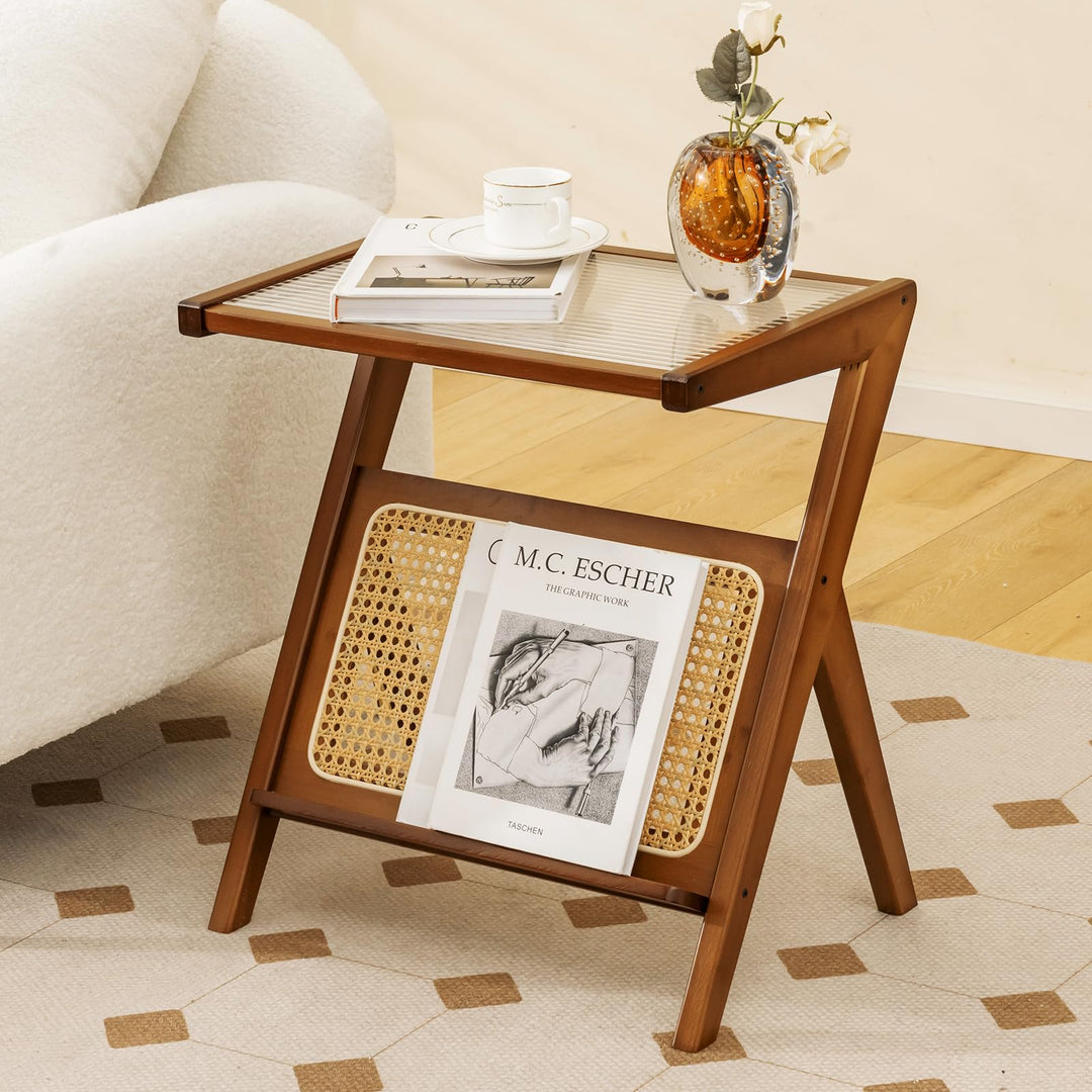 Giantex Rattan Side Table