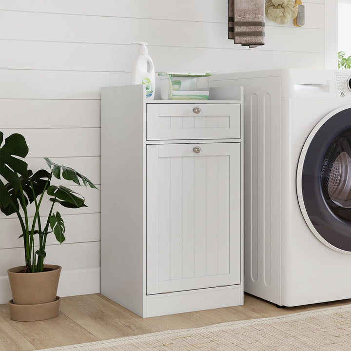 Giantex Tilt-Out Laundry Hamper Cabinet (16"x 16"x 31.5")