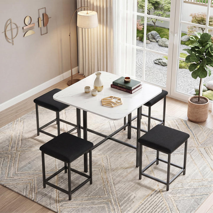 Giantex Space-Saving Kitchen Table and Chairs Set for 4
