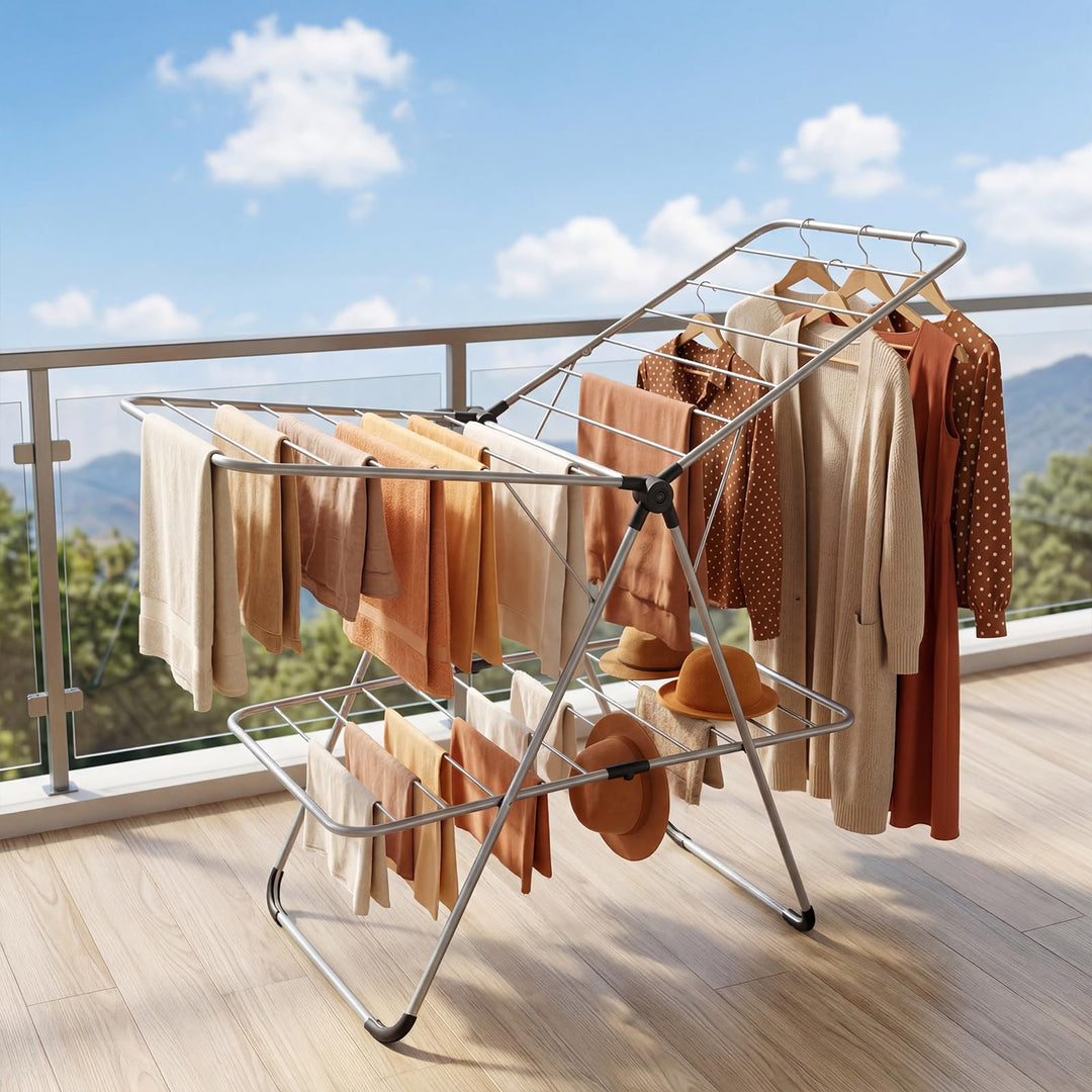 Giantex Foldable Clothes Drying Rack for Indoor and Outdoor Use