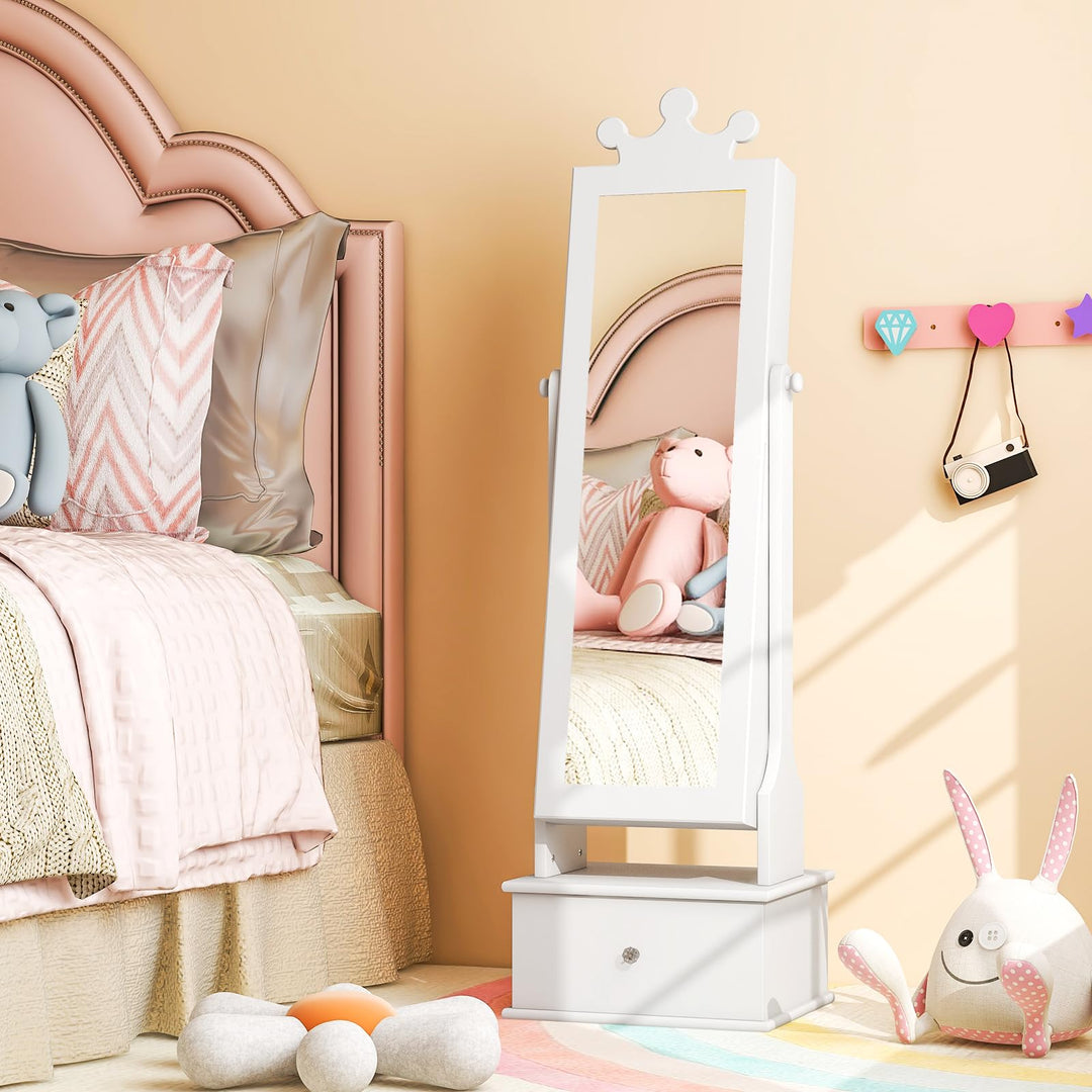 CHARMAID Kids Jewelry Armoire &amp; Adult Jewelry Cabinet Set
