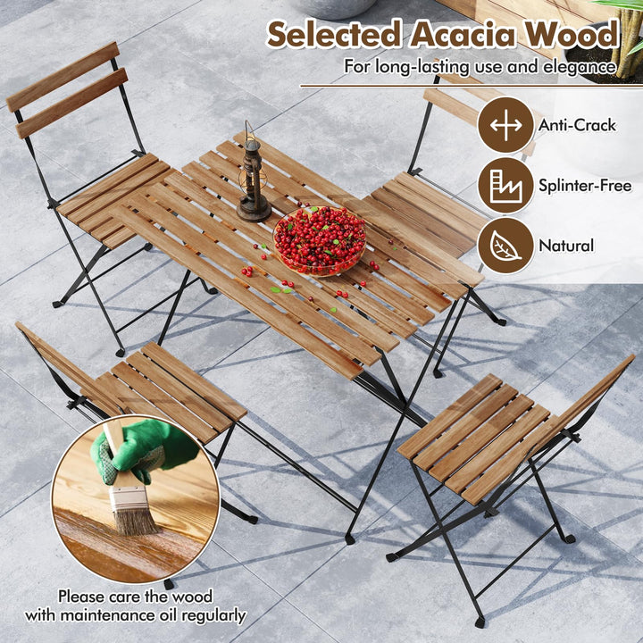 Giantex 5 Piece Outdoor Dining Table Set for 4