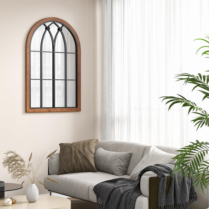 CHARMAID Arched Window Wall Mirror, 36&