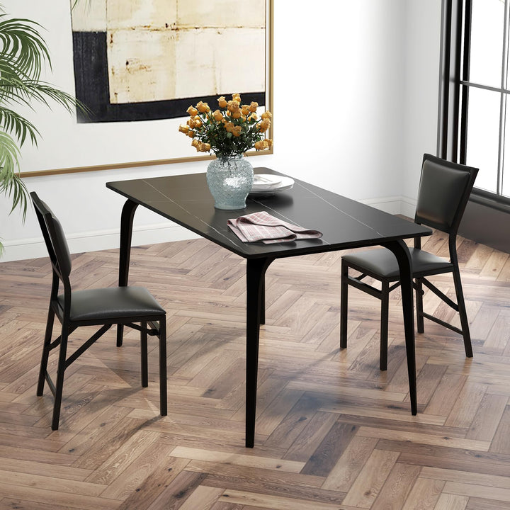 Metal Folding Chair Dining Chairs Home Restaurant Furniture - Giantex