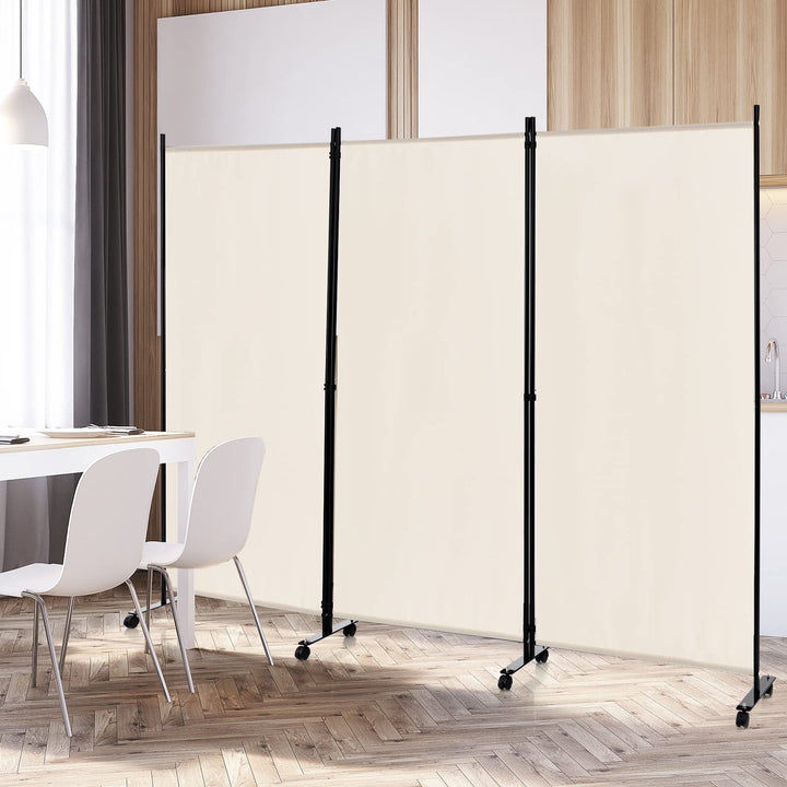 Giantex 3 Panel Room Divider with Wheels, 103&