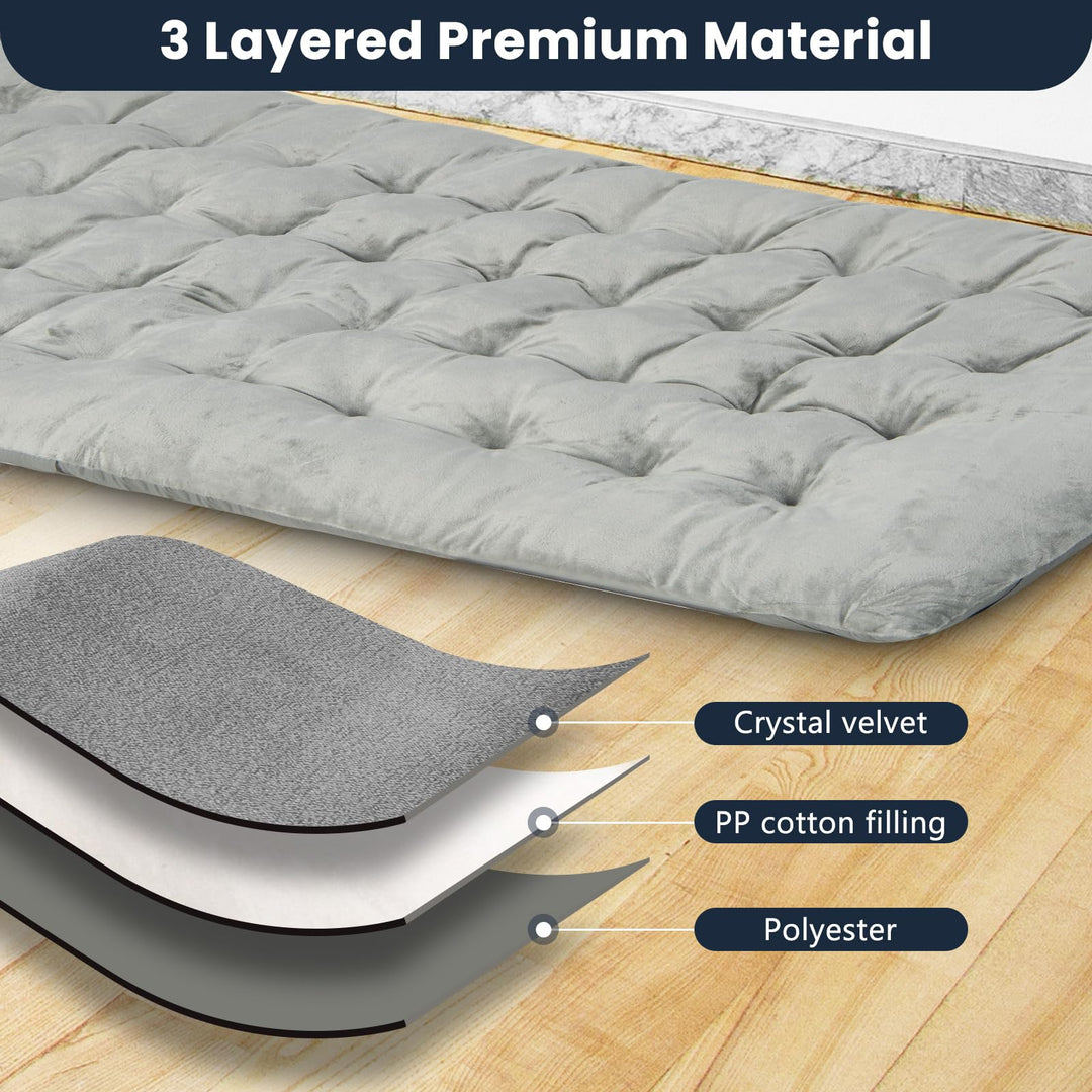 Giantex Folding Camping Cot with Pad, Heavy Duty Sleeping Cots with Carry Bag