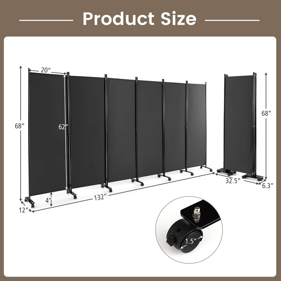 Giantex 6 Panel Room Divider, 132&