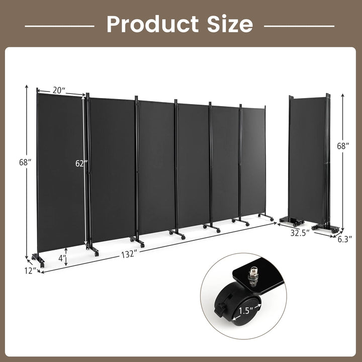 Giantex 6 Panel Room Divider, 132&