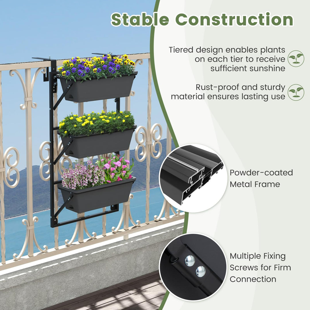Giantex Vertical Raised Garden Bed, Hanging &amp; Wall-Mounted Planter Garden Boxes