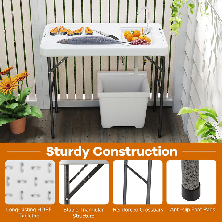 Giantex Portable Fish Cleaning Table