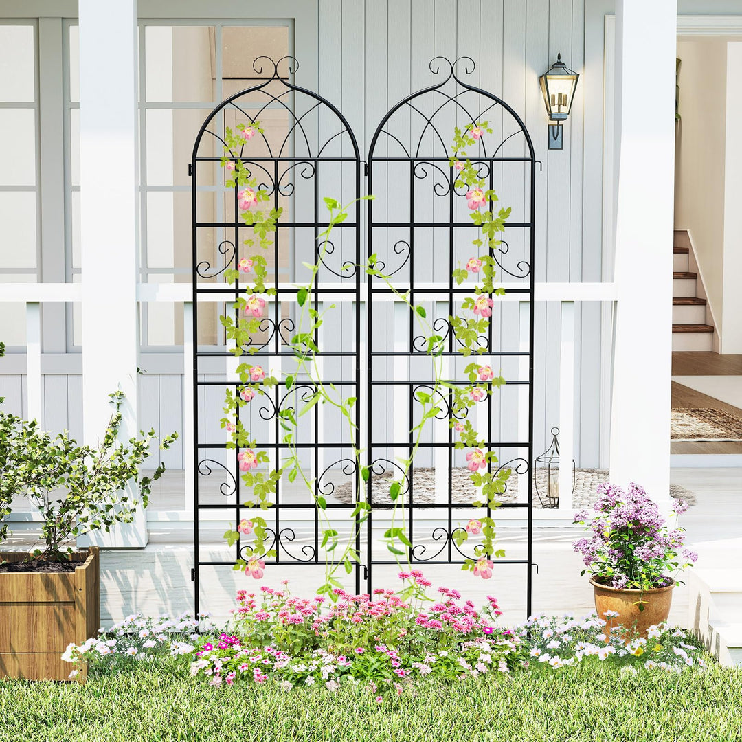 Giantex 2/4 Packs 71"x20"/86"x20" Metal Garden Trellis for Outdoor Climbing Plants