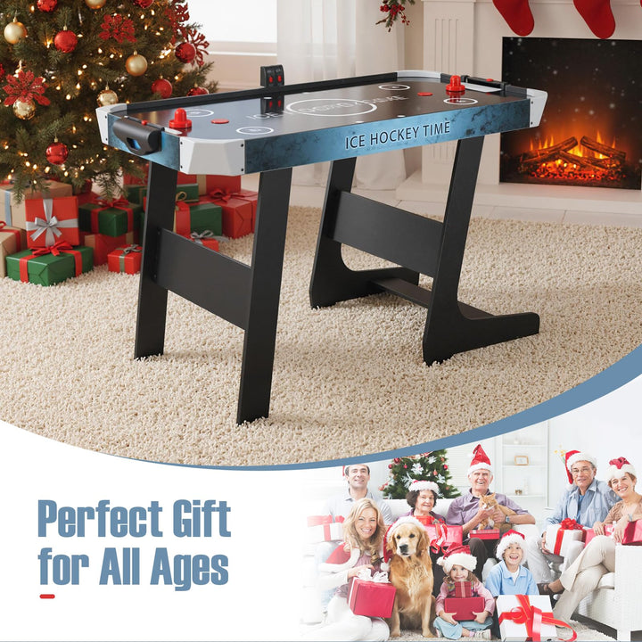 Giantex 56 Inch Foldable Arcade Hockey Game Table with LED Digital Scoreboard