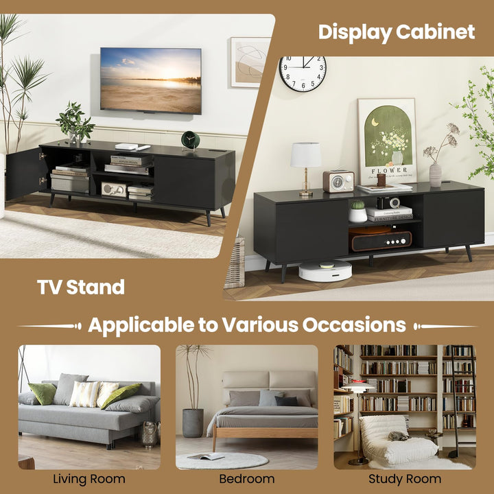 Giantex TV Stand with Power Outlet for TVs up to 60&