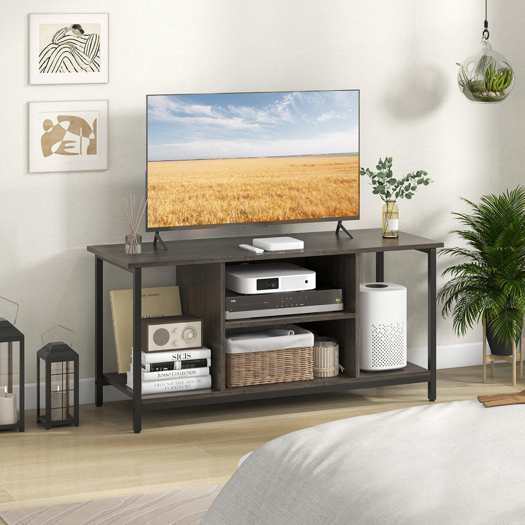 Giantex TV Stand for TV Up to 50” TVs, Entertainment Center with Charging Station, USB &amp; Type C Ports