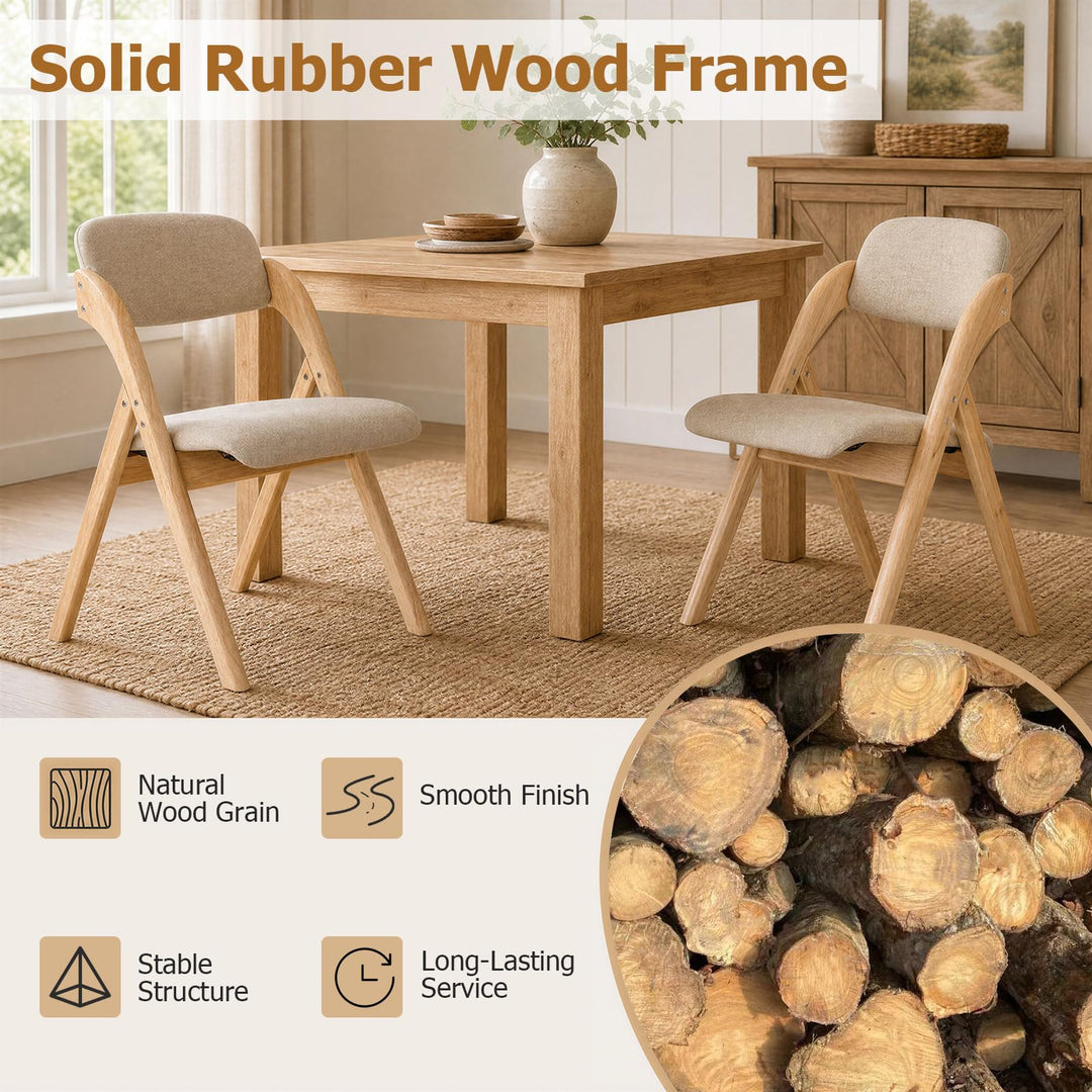 Giantex Folding Dining Chairs Set of 2/4 | Pre-Assembled Padded Kitchen Chairs