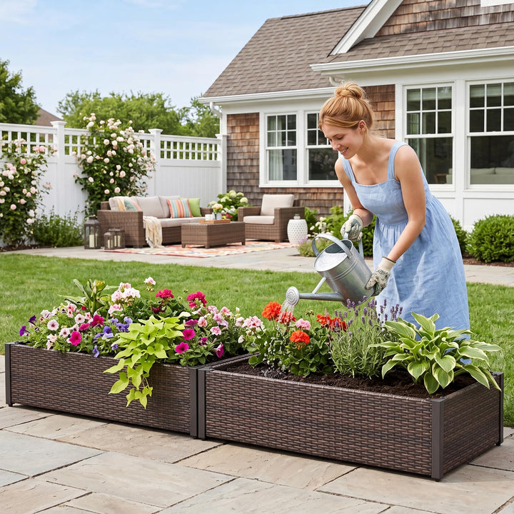 Giantex Raised Garden Bed for Vegetables Flowers Herbs