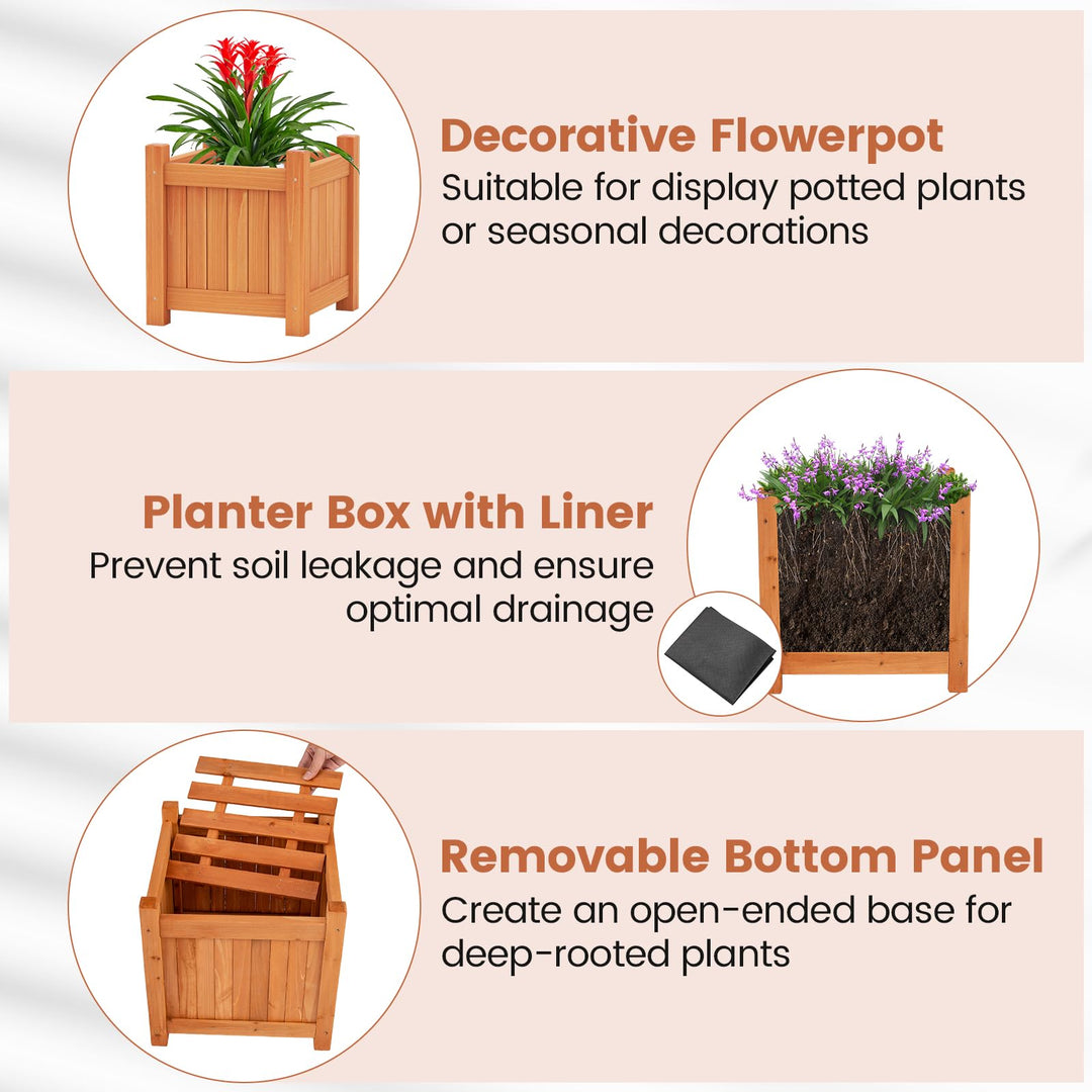 Giantex 2/4 in 1 Outdoor Bench with 2/4 Raised Garden Beds