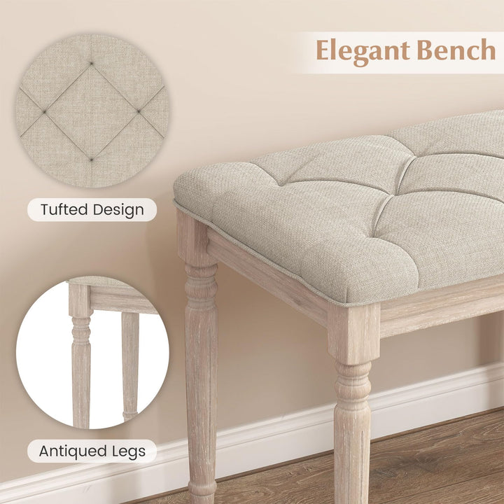Giantex 47.5-inches Upholstered Dining Bench