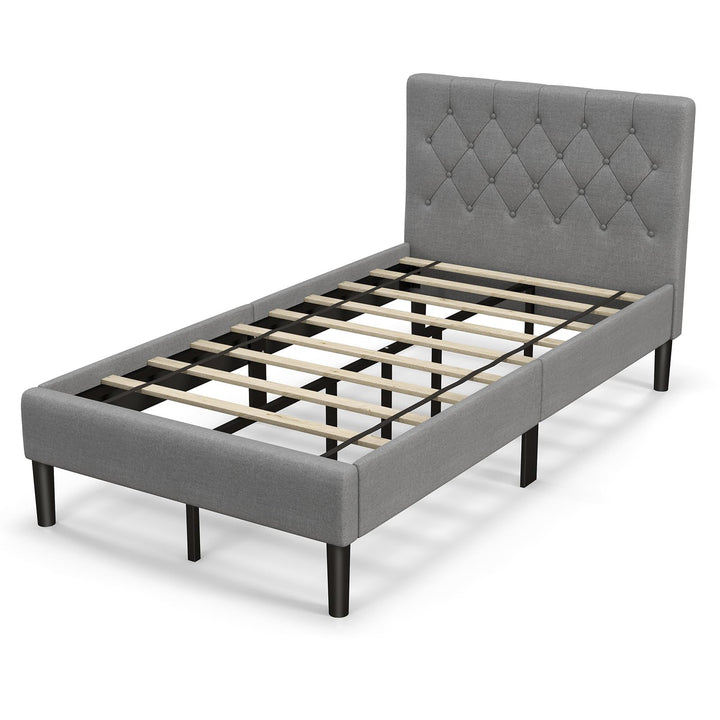 Giantex Twin Size Upholstered Bed Frame