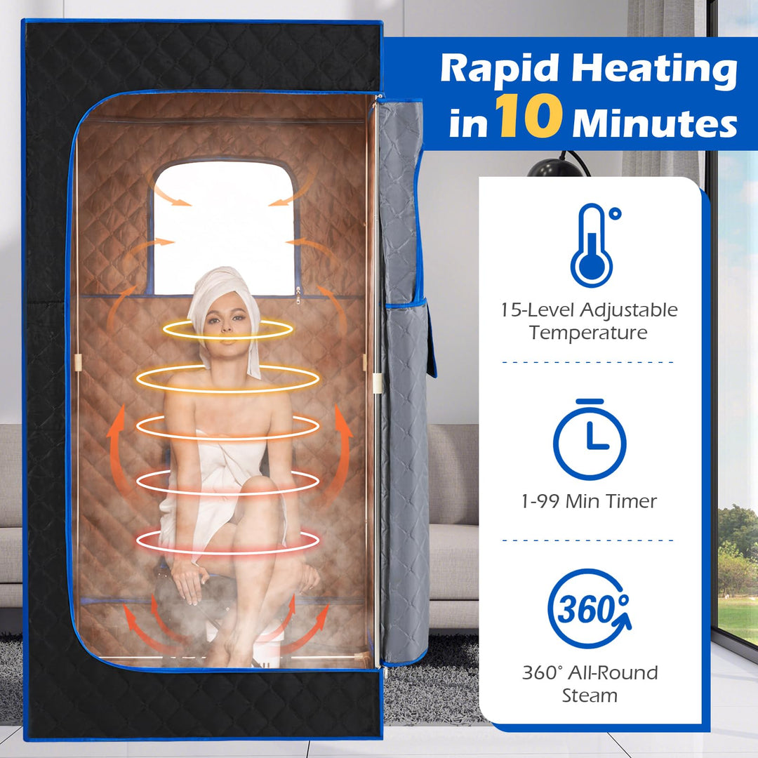 Giantex Portable Steam Sauna Box Full Body Sauna Tent(35" x 35" x 71")
