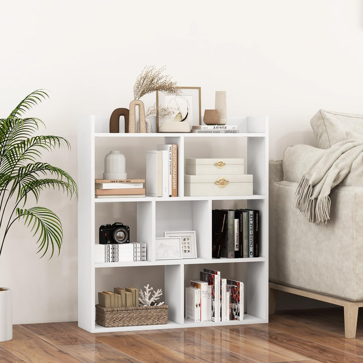 Giantex 7 Cube Bookshelf with Anti Toppling Devices for Living Room