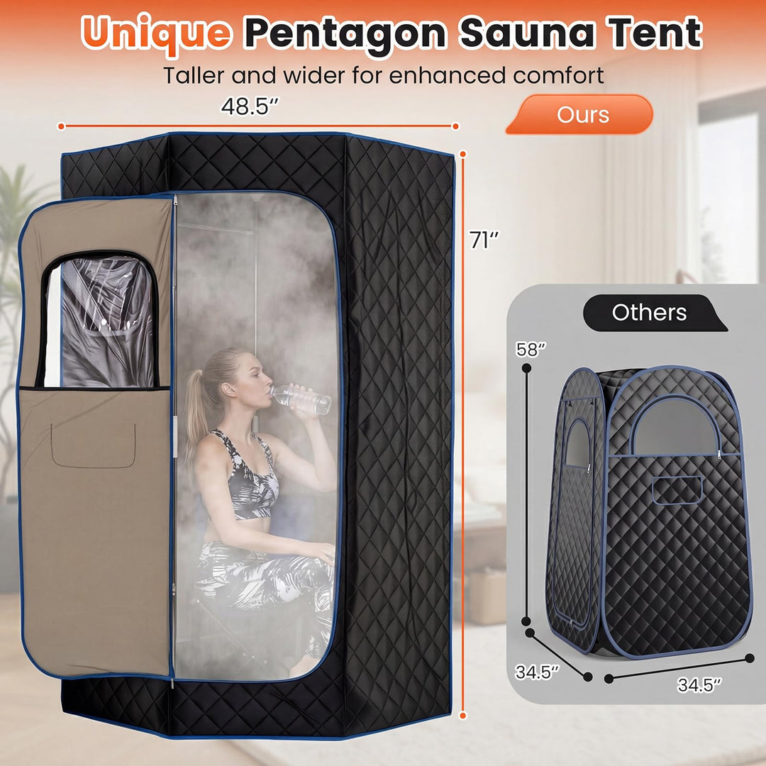 Giantex 3L Portable Steam Sauna(35.5" x 35.5" x 71" )