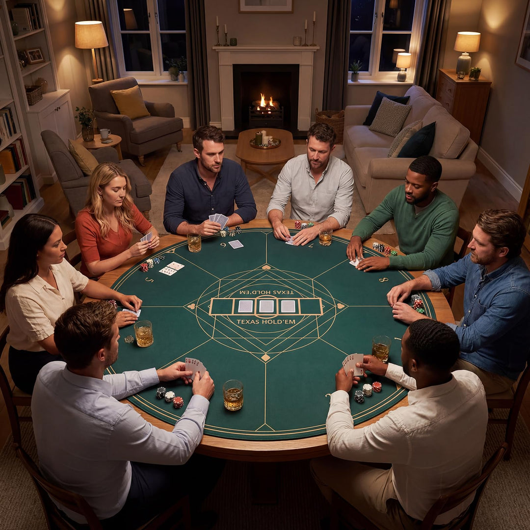 Giantex 8 Player Foldable Texas Holdem Poker Mat with Carrying Bag