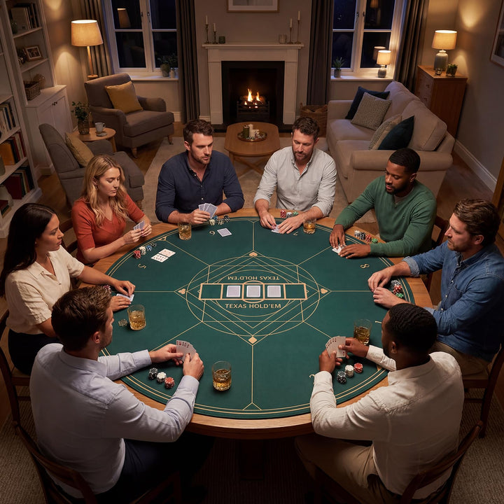 Giantex 8 Player Foldable Texas Holdem Poker Mat with Carrying Bag