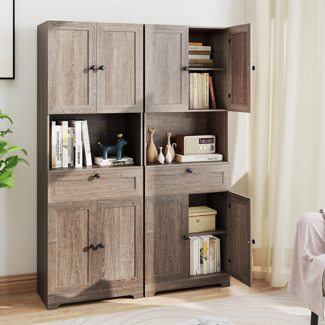 Giantex 67.5" Tall Floor Storage Cabinet w/4 Doors &amp; 1 Drawer