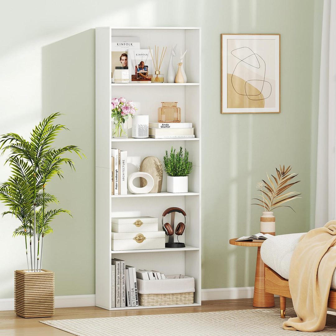 Giantex 5-Tier Bookshelf Freestanding Bookcase with 5 Open Shelf