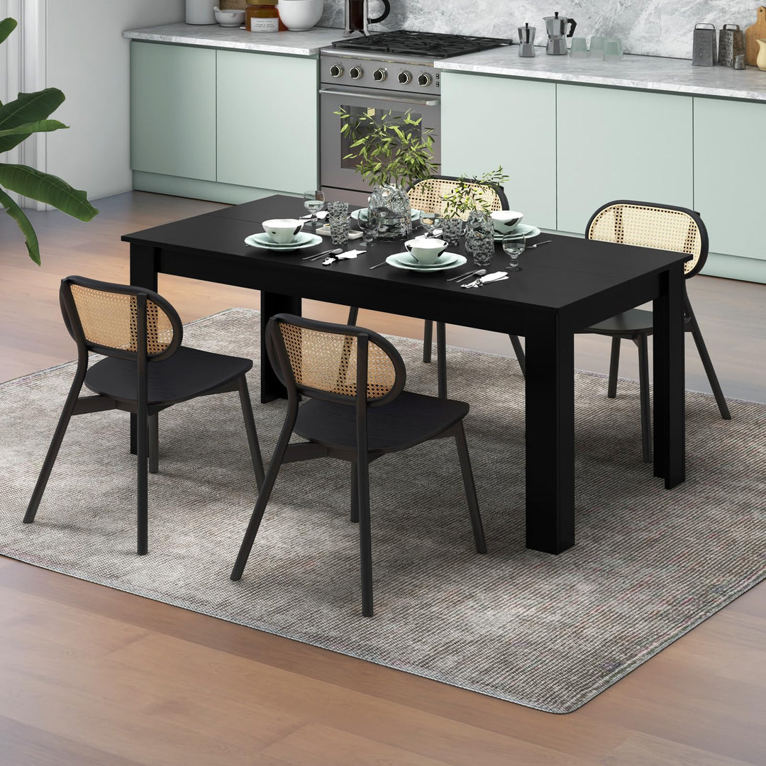 Giantex 63 Inch Rectangular Modern Dining Kitchen Table for 6 People