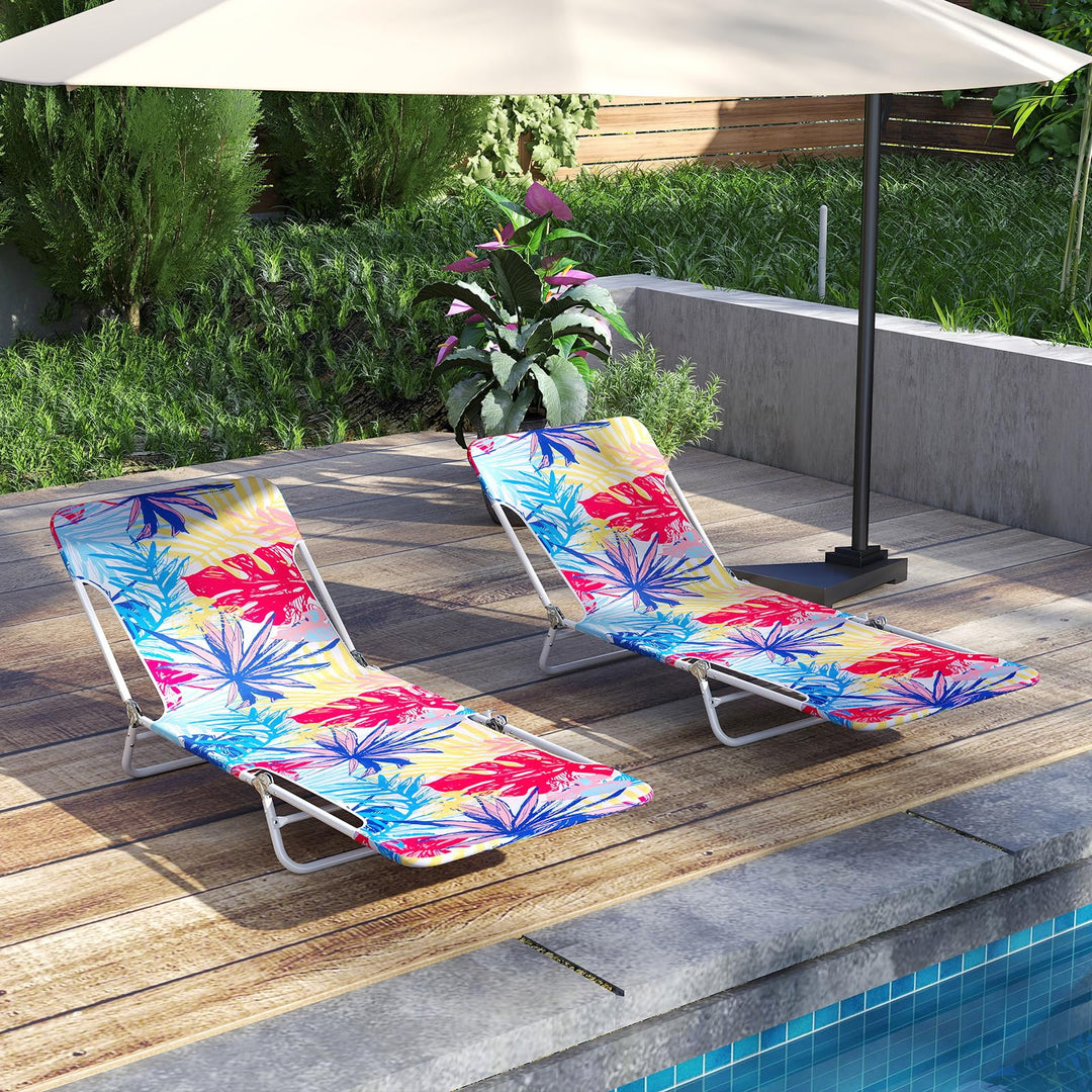 Giantex Patio Lounge Chair with 5-Position Carry Strap &amp; Metal Frame
