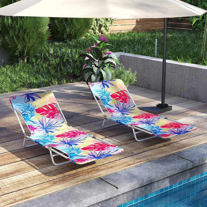 Giantex Patio Lounge Chair with 5-Position Carry Strap &amp; Metal Frame