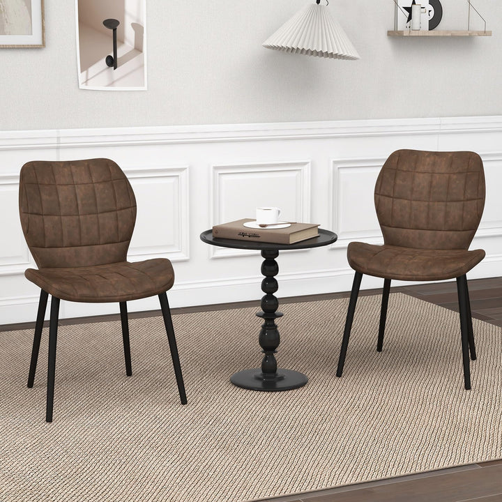 Giantex Upholstered Dining Chairs, Mid Century Retro Kitchen Chairs w/Padded Back &amp; Seat
