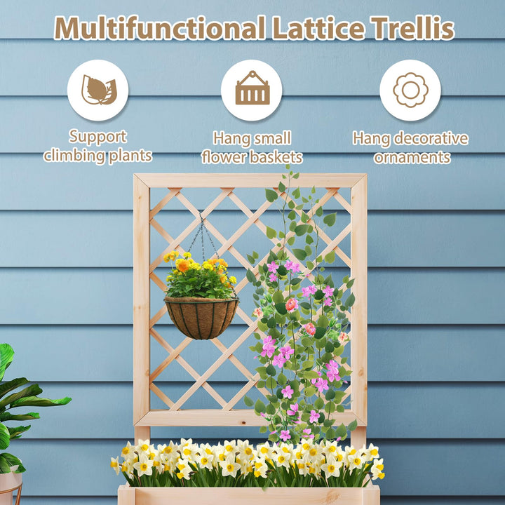 Giantex Raised Garden Bed with Trellis (1/2)