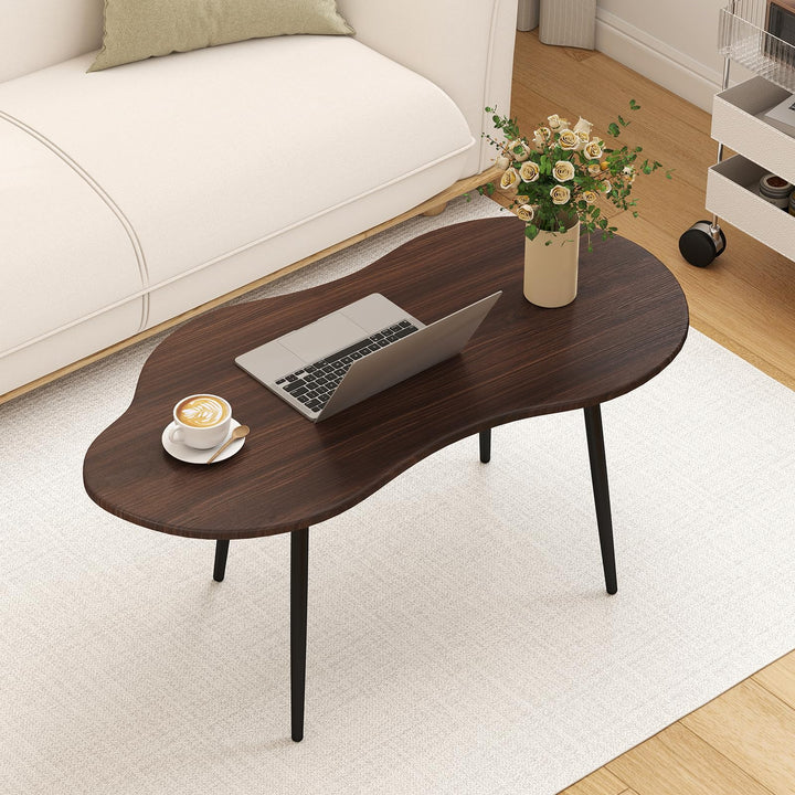 Giantex Cloud Coffee Table | 39.5" Small Center Table with Metal Frame
