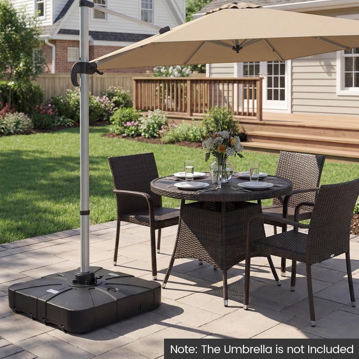 Giantex 285 lbs Cantilever Umbrella Base Sand &amp; Water Fillable