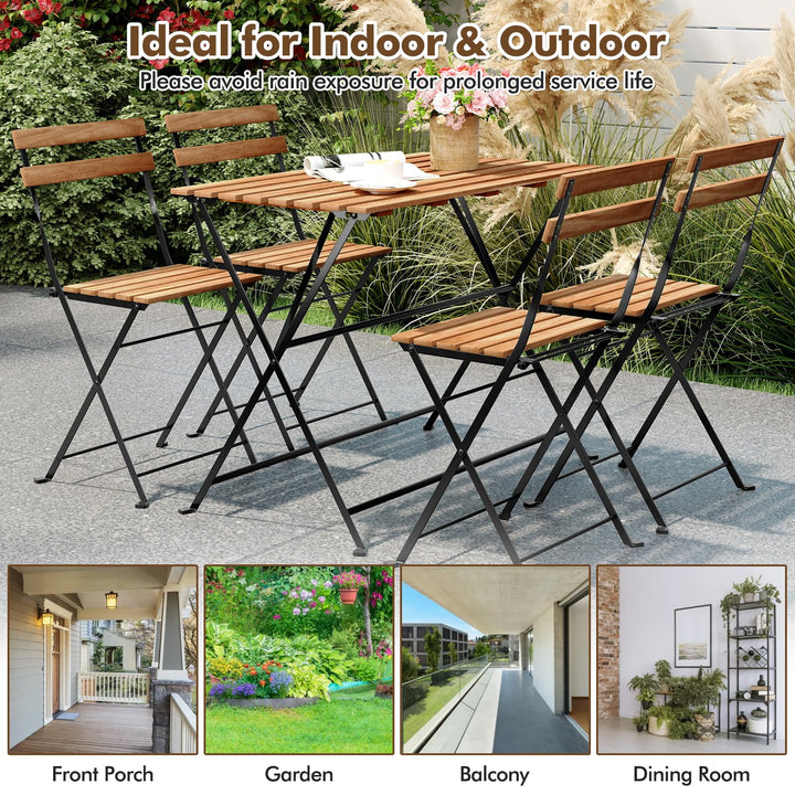 Giantex 5 Piece Outdoor Dining Table Set for 4