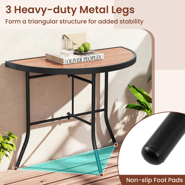 Giantex Half Round Folding Table for Banquet Event Patio Garden Entryway