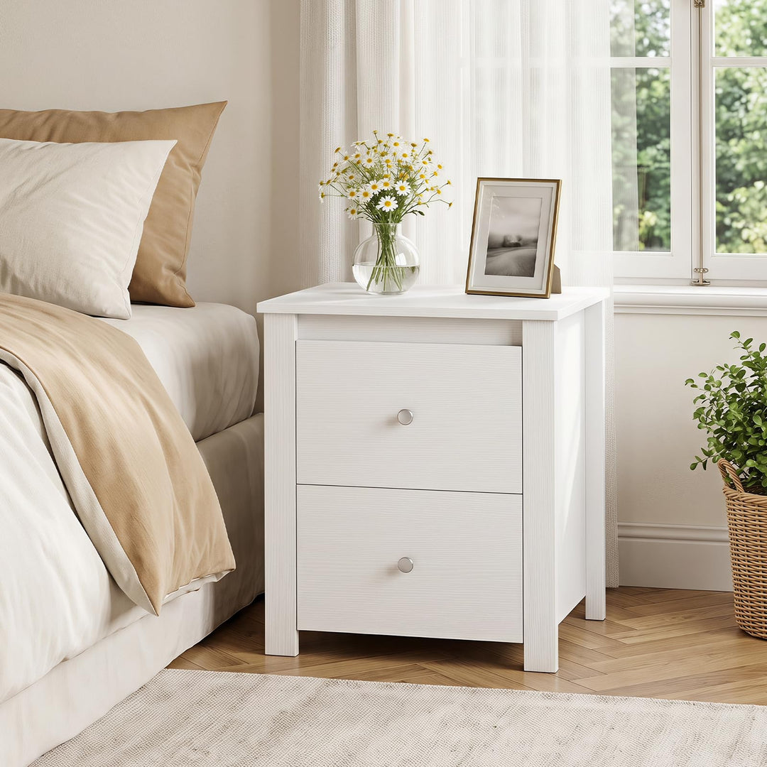 Giantex 21" Wooden Nightstand with 2 Drawers (1/2)