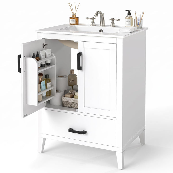 Giantex 24.5" Bathroom Vanity with Ceramic Sink Combo